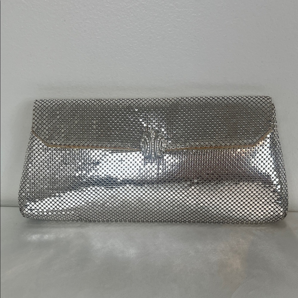 Whiting & Davis 1940s Silver Tone Mesh Clutch